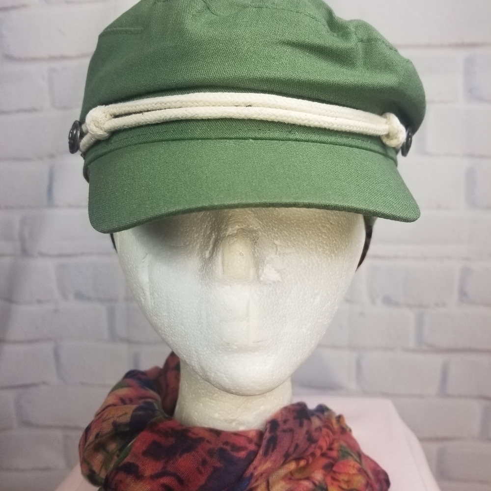 Melrose and Market Unisex pageboy olive green hat